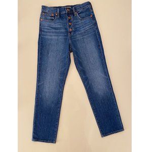 Madewell Perfect Vintage Button Front Straight Leg Jeans